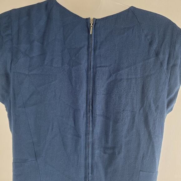 Rebecca Taylor Sleeveless Fit And Flare Dress Blue Short Size 8 - Picture 5 of 6